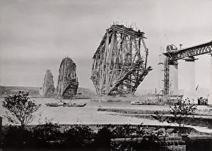 Begun: Forth Railway Bridge from South-East, circa 1890