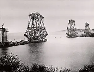Begun: Forth Railway Bridge from the South-East, circa