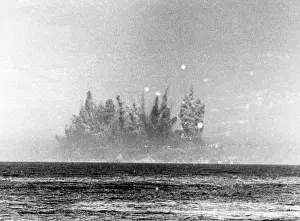 Zerstorungen: Fortifications on Helgoland are blasted