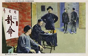 Telling: Fortune teller, Chinatown, San Francisco, California, USA
