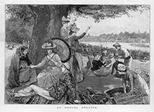 Rowers: Fortune teller at a Henley Regatta picnic