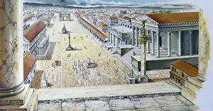 Hist: The forum of the city of Rome during the imperial