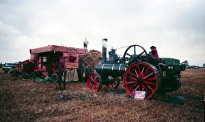 Threshing: Foster General Purpose Engine 14422 with threshing machine