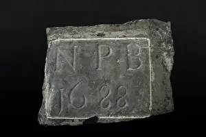 Kylemore: Foundation stone, Kylemore Abbey, County Galway, Ireland