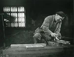 Skilled: Foundryman at work, Dinorwig Slate Quarry, North Wales