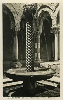 Monreale: Fountain at the Chiostro dei Benedettini, Monreale, Sicily