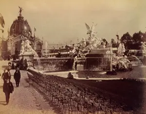 Expostion: Fountain Coutan and the Central Dome, Paris Expostion, 1889