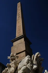 Bernini: Fountain of Four Rivers, Obelisk of Domitian, by Bernini