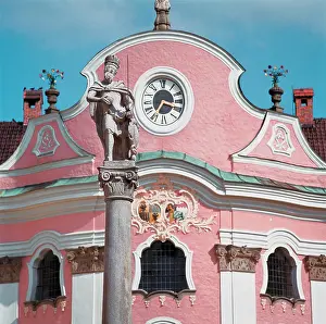 Metten: Fountain with sculpture of Charles I
