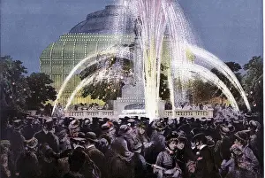 Fountains: Fountains illuminated by electric light at the
