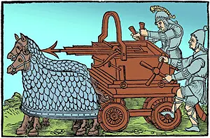 Catapult: Four-Wheeled Ballista, Illustration
