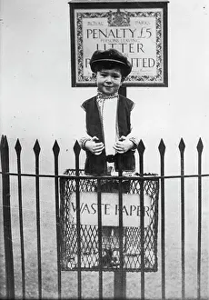 Wastebasket: The four-year old actor Tony Spencer