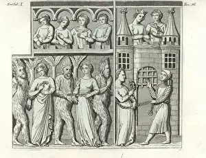 Verico: Fourth bas-relief of a 12th century sarcophagus