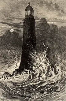 1756: The fourth Eddystone lighthouse built on the Stone