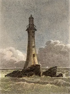 1756: The fourth Eddystone lighthouse built on the Stone