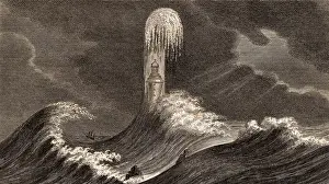 1756: The fourth Eddystone lighthouse in heavy seas