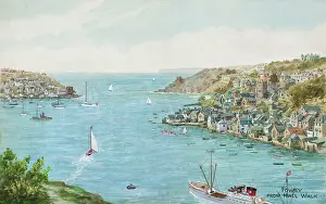 Fowey, Cornwall, viewed from Hall Walk