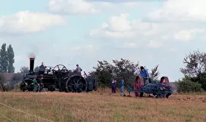 Combo: Fowler Ploughing Engine combo with plough in action