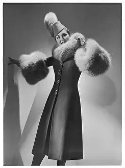Brimless: Fox Coat by Lanvin 1930s