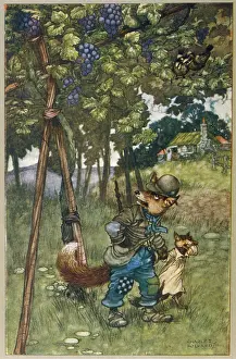 Charles Folkard: FOX AND GRAPES