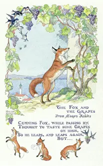 Fables: The fox and the grapes, Aesop's fable