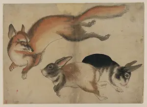 Hares: Fox and two hares