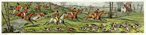 Huntsmen: Fox hunting, full cry 1820
