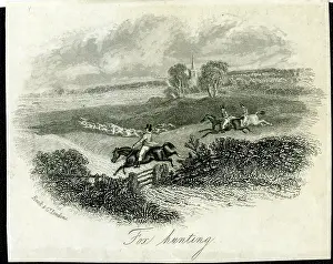 Hounds: Fox hunting scene