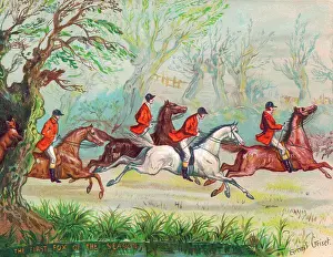 Wily: Foxhunting scene on a greetings card