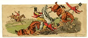 Foxhunting: Foxhunting scene by Henry Alken