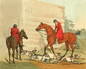 Hounds: Foxhunting scene by Henry Alken
