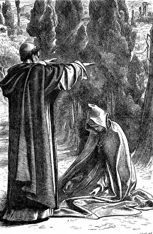 Inquisition: Fra Girolamo commanding Romola not to leave Florence