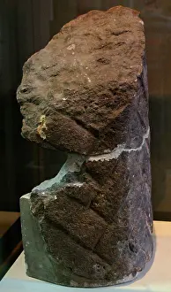 Giza: Fragment of the beard of the Great Sphinx of Giza. Egypt. Ne