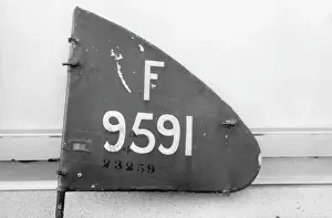 Tailfin: Fragment from a British plane, WW1