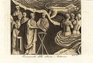 Moderno: Fragment of the Column of Marcus Aurelius, Rome, Italy