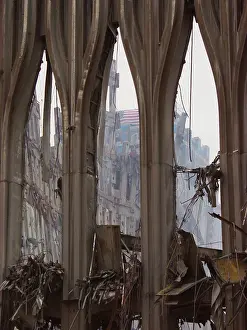 Faade: Fragment of the facade of WTC 1, the South Tower