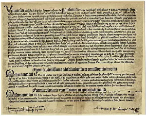 1455: Fragment of a work produced by Gutenberg