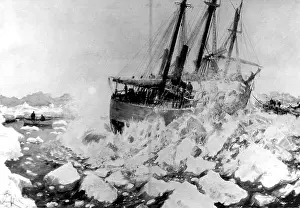 Nansen: The Fram released from the Ice, Greenland Sea, 1896