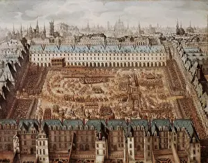 Carrousel: France. Carrousel in the Royal Square on the