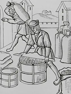 Lacroix: France. Measurement of grain in Paris. Facsimile