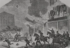Insurrectionist: France. Paris Commune. Arsonist firefighters surprised