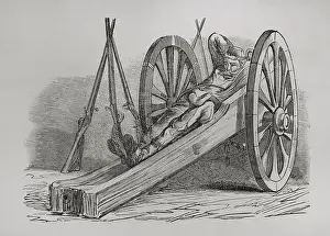 Insurrectionist: France. Paris Commune. Communard. Gunner resting