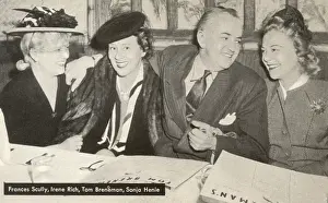 Menus: Frances Scully, Irene Rich, Tom Breneman, Sonja Henie