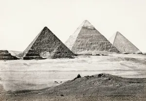 Thatch: Francis Frith, Egypt, 1857: pyramids of Gizeh