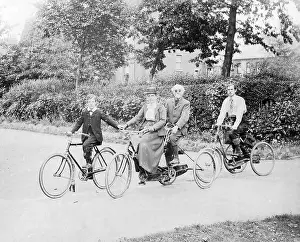 Bicycles: Francis Joseph Campbell Riding Tandem, c. late 1800s