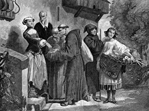 Behaving: Franciscan monks begging