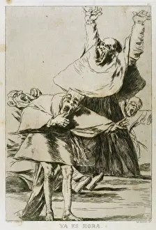 Plaque: Francisco Goya (1746-1828). Caprices. Plaque 80. It is time