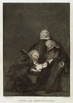 Plaque: Francisco Goya (1746-1828). Caprices. Plaque 21. How they pl