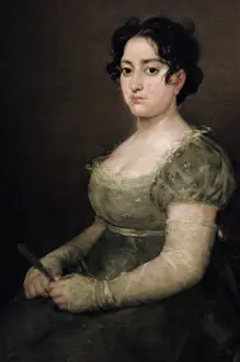 Romanticism: Francisco Goya (1746-1828). Spanish painter. Young Woman wit