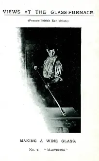 Glassblower: Franco-British Exhibition 1908 - Webb Glass